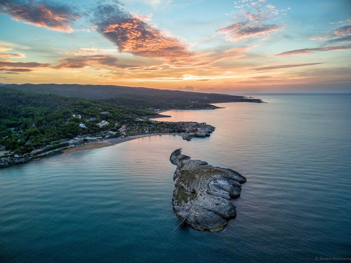 Foto aeree dell'Isola La Chianca Vieste