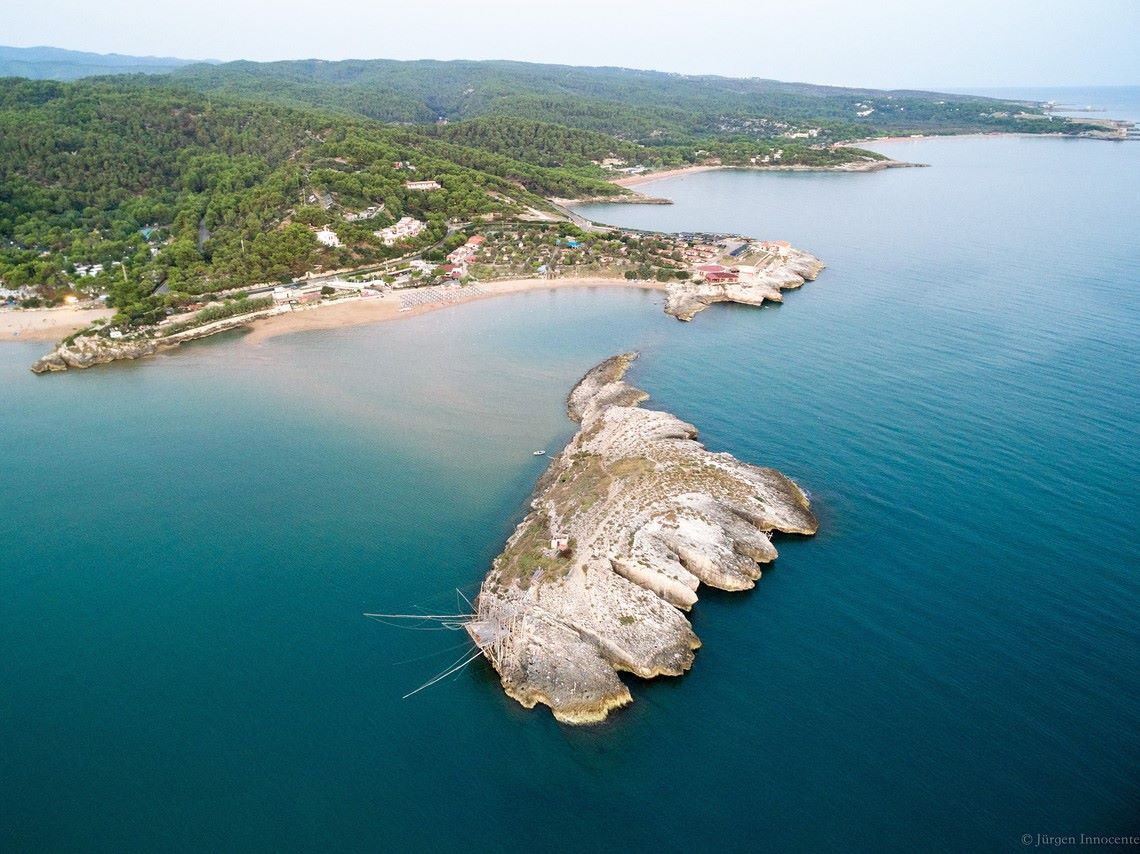 Foto aeree dell'Isola La Chianca Vieste